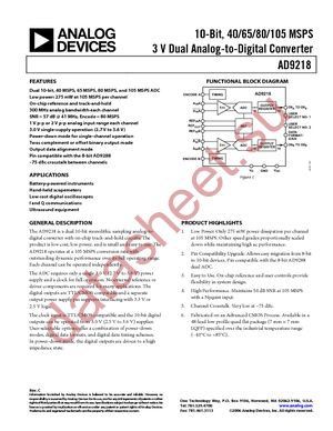 AD9218BST-40 datasheet  